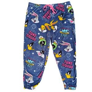 Space Jam Tune Squad youth pajama pants‎ XL Bugs Daffy Lola Marvin fleece